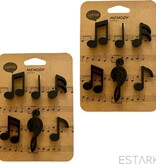 Gadget Master ESTARK® Muziek Magneten - 12 STUKS - Muzikale Magneten - Keukenmagneten - Magneetbord - Magneet - Muzieknoten - Noten - Muziek - Koelkast - Whitebord - Magneetjes - Muziekmagneet