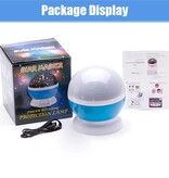 Merkloos Sterrenhemel Verlichting Kinderkamer - Moon Light Projector - Nachtlampje kind | baby - Nachtlamp- Cadeau kind (Blauw)