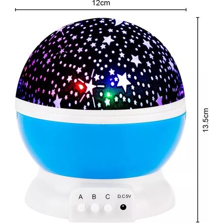 Merkloos Sterrenhemel Verlichting Kinderkamer - Moon Light Projector - Nachtlampje kind | baby - Nachtlamp- Cadeau kind (Blauw)