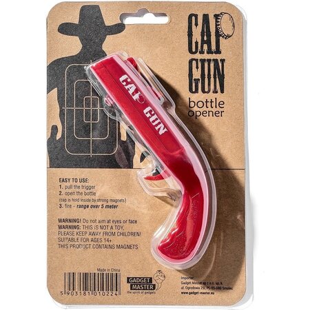 Gadget Master Cap Gun - Bierdop schieter - Flesopener - Dopjes schieter - Dopjes pistool - Bieropener - Flessenopener