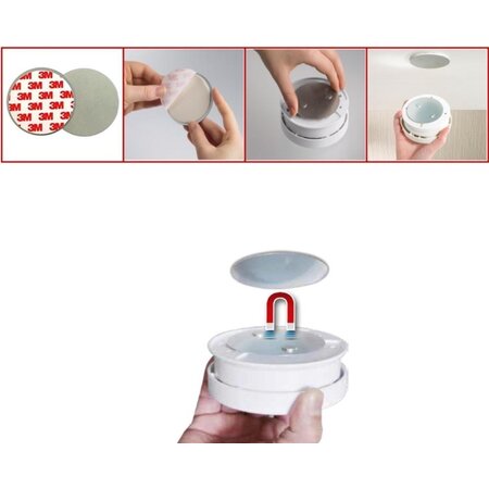 Benson Rookmelder Bevestiging Magneet - Ophangsysteem - Magneten - Montageset - Rookmelder magneet - Brandmelder - 3M - 3 Stuks