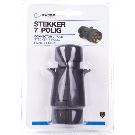 Benson Benson Aanhangwagen Stekker - 7-Polig - Kunststof - Vlakstekker