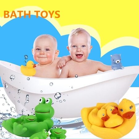 Tom & Zoé Tom & Zoe Bad Kikker set 4 stuks drijvend bad speelgoed