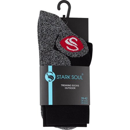 Stark Soul  Stark Soul Trekking sokken - Wandelsokken - Zwart/Grijs - Maat 35/38