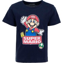 Super Mario T-shirt donkerblauw - maat 104