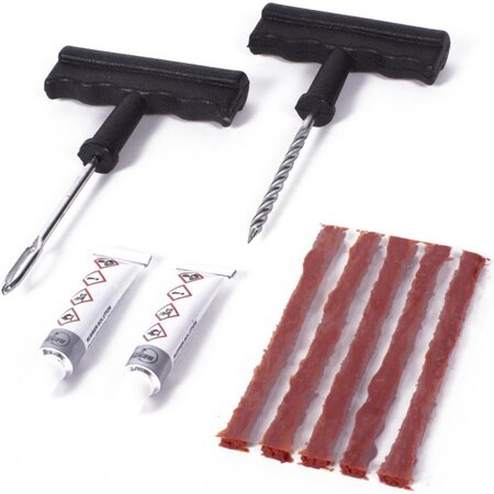Benson Benson Bandenreparatieset Easy Seal - Proppenset Tubeless voor Auto - Motor - Scooter - Etc. - 9 delig