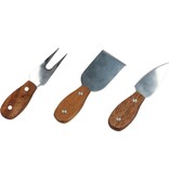 Boska For Cheese Lovers Kaas set van RVS met Parmezaan Mes, Kaasvork, en Breed mes – 14x5x1cm | Roestvrijstalen messen set voor de Kaas | Kaasplankjes Snijd set