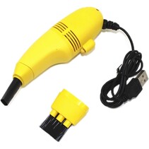 Toetsenbord stofzuiger- USB Stofzuiger - 12V - Geel