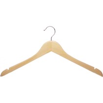 Kapstok - KLEERHANGERS - Hangers houten geopend met inkeping 46x22,5cm - 6 STUKS