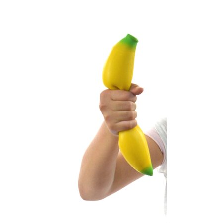 Merkloos Squeez Banaan -  Knijpbal Stressbal Fidget - Anti-Stress Speelgoed -  Fruit Banaan