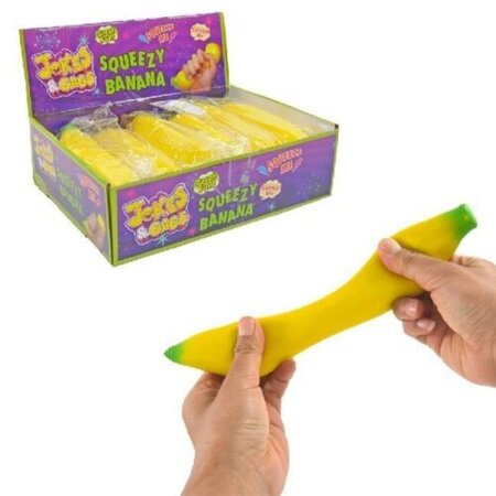 Merkloos Squeez Banaan -  Knijpbal Stressbal Fidget - Anti-Stress Speelgoed -  Fruit Banaan