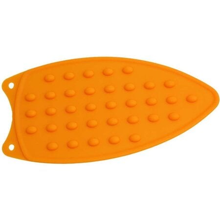 Merkloos Siliconen mat strijkijzer / strijkbout - oranje - strijkboutmat 27x15 cm.