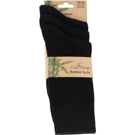 Clark Crown Clark Crown® Bamboe sokken - Normale Schachtlengte – 6 packs – Maat 43/46 - zwart
