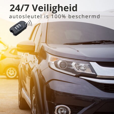 Merkloos RFID Sleutel signaal block set van 2- Autosleutel RFID anti-diefstal beschermhoes - Keyless entry go sleutel blocker - Autosleutel anti diefstal - Autosleutel etui