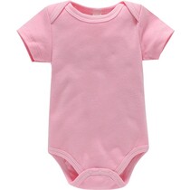 Baby - Jumpsuit Romper -  Korte mouw - Jurkje - Roze (12M) 86