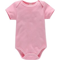 Baby - Jumpsuit Romper -  Korte mouw - Jurkje - Roze (12M) 86