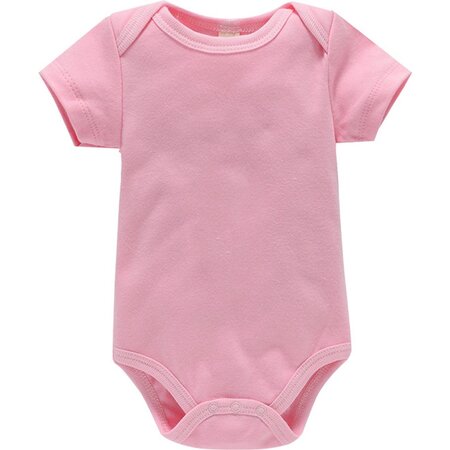 Merkloos Baby - Jumpsuit Romper -  Korte mouw - Jurkje - Roze (12M) 86