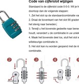 Merkloos Premium Travelset – Koffer Beveiliging Reis set - Blauw - Kofferriem – Kofferslot – Kofferlabel / Bagagelabel