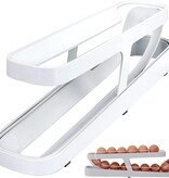 Gadget Master Rollende Eierhouder voor Koelkast - Eierdoos -Eierhouder- Eierrek - Koelkast Organizer - voor 12-14 eieren