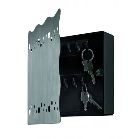 Haku Mobel  Sleutelkast RVS 22x24cm - Sleutelkluis - Sleutelbox - Sleutelrekje – Magneetsluiting