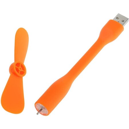 Merkloos Laptop Ventilator - Oranje - USB Ventilator Flexibel - USB Fan - Computer Ventilator - USB Ventilator Auto - USB Ventilator voor Laptop