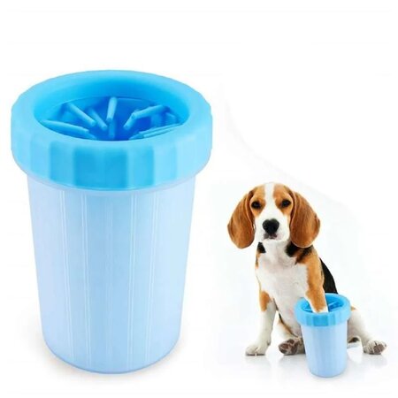 Merkloos 2 In 1 Hondenpoot Reiniger - Hondenborstel - Borstel - Hondenverzorging - Verzorging Hond - Honden Wassen - Schoonmaak Borstel