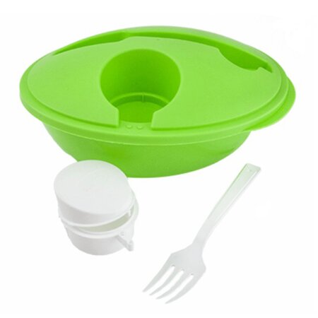 Banzaa Lunch box - Salade box - Slabak met vork en sausbakje - Salade to go - 1 liter - Groen