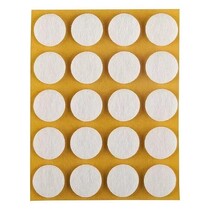 Suki meubelviltjes -  Ø 17 mm 60 stuks  - Anti kras vloerbescherming - Wit - Zelfklevend