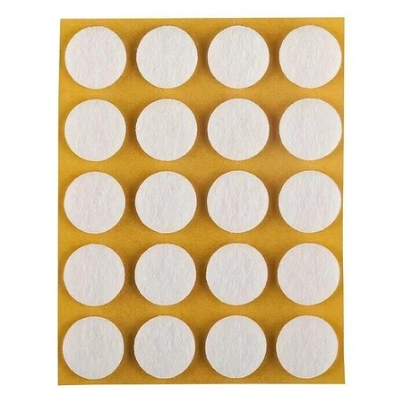 Suki Suki meubelviltjes -  Ø 17 mm 60 stuks  - Anti kras vloerbescherming - Wit - Zelfklevend