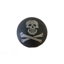 Stuiterbal piraat - Stressbal Doodshoofd - Harde Bal - 6 cm - Donkergrijs