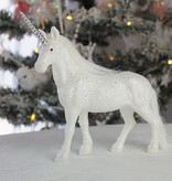 Werner VOß Glitter Eenhoorn Beeldje - Unicorn - Paard - Fantasy - 19 cm - Wit