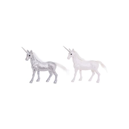 Werner VOß Glitter Eenhoorn Beeldje - Unicorn - Paard - Fantasy - 19 cm - Wit