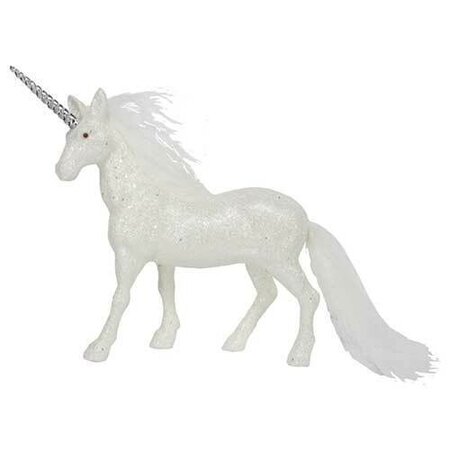 Werner VOß Glitter Eenhoorn Beeldje - Unicorn - Paard - Fantasy - 19 cm - Wit