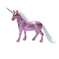 Glitter Eenhoorn Beeldje - Unicorn - Paard - Fantasy - 19 cm - Roze