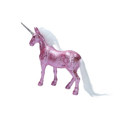 Werner VOß Glitter Eenhoorn Beeldje - Unicorn - Paard - Fantasy - 19 cm - Roze