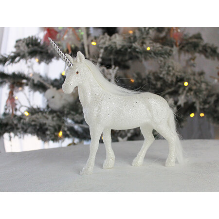 Werner VOß Glitter Eenhoorn Beeldje - Unicorn - Paard - Fantasy - 19 cm - Roze