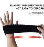 WBS Support Wrist wrap - Polsbandage Fitness - Compressie - Steunt spieren en gewrichten - One size - Zwart