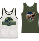Jurassic World 2 pack Jongens onderhemden - Jurassic World - Grijs/Groen - Maat 122/128