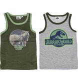 Jurassic World 2 pack Jongens onderhemden - Jurassic World - Grijs/Groen - Maat 122/128