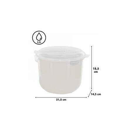 Banzaa Magnetron Rijstkoker Wit – 14x21cm | Magnetron Bestendige | Microwave Rijst Koker