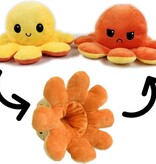 Merkloos 2 stuks -Octopus Mood knuffel - Blij/Boos knuffel - Omkeerbaar - Emotie knuffel - Kleur Assorti