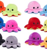 Merkloos 2 stuks -Octopus Mood knuffel - Blij/Boos knuffel - Omkeerbaar - Emotie knuffel - Kleur Assorti