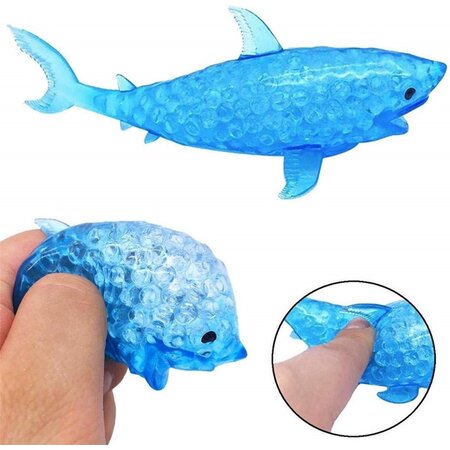 Banzaa Haai stressbal voor de hand - Met waterballetjes - Knijpbal voor de hand - Fidget 2023 - 20 cm lang