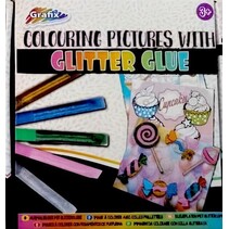 Grafix Kleurset Glitter Glue Junior Papier/lijm 6-delig