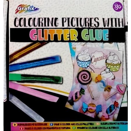 Grafix Grafix Kleurset Glitter Glue Junior Papier/lijm 6-delig