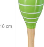 Relaxdays Relaxdays sambabal voor kinderen - rammelaar - set van 2 - hout - maracas - blauw/groen