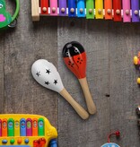 Relaxdays Relaxdays sambaballen kinderen - set van 2 - muziekspeelgoed - maracas speelgoed peuter