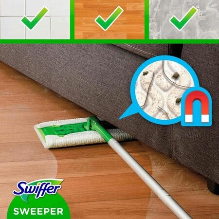 Swiffer Swiffer Vloerreiniger Starterskit - 1 Dweil, 8 Droge en 3 Vochtige Vloerdoekjes Navullingen