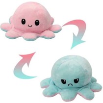 Octopus mood knuffel - Emotie knuffel - Knuffel - Mood - Verwisselbaar emotie - Kleurenmix