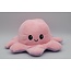 Merkloos Octopus Mood Knuffel – Omkeerbaar – TikTok Hype 2021 – Verschillende Kleuren – Blij en Boos - Paars Baby Pink